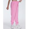 imageTHE GYM PEOPLE Girls Fleece Tapered Workout Sweatpants Warm Soft Athletic Joggers Pants with PocketsPink