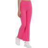 imageTHE GYM PEOPLE Girls High Waisted Flare Leggings Kids Workout Bootcut Yoga Pants with Pockets