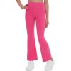 imageTHE GYM PEOPLE Girls High Waisted Flare Leggings Kids Workout Bootcut Yoga Pants with Pockets