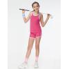imageTHE GYM PEOPLE Girls High Waisted Workout Shorts Lightweight Athletic Dolphin Lounge Yoga ShortsBright Pink