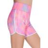imageTHE GYM PEOPLE Girls High Waisted Workout Shorts Lightweight Athletic Dolphin Lounge Yoga ShortsColorful Pink