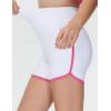 imageTHE GYM PEOPLE Girls High Waisted Workout Shorts Lightweight Athletic Dolphin Lounge Yoga ShortsWhite