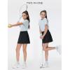 imageTHE GYM PEOPLE Girls Pleated Tennis Skirts 2 in 1 Kids Athletic Running Golf Skorts with Shorts PocketsBlack