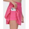 imageTHE GYM PEOPLE Girls Pleated Tennis Skirts 2 in 1 Kids Athletic Running Golf Skorts with Shorts PocketsBright Pink