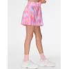 imageTHE GYM PEOPLE Girls Pleated Tennis Skirts 2 in 1 Kids Athletic Running Golf Skorts with Shorts PocketsColorful Pink