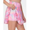 imageTHE GYM PEOPLE Girls Pleated Tennis Skirts 2 in 1 Kids Athletic Running Golf Skorts with Shorts PocketsColorful Pink