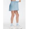 imageTHE GYM PEOPLE Girls Pleated Tennis Skirts 2 in 1 Kids Athletic Running Golf Skorts with Shorts PocketsIce Blue