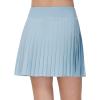 imageTHE GYM PEOPLE Girls Pleated Tennis Skirts 2 in 1 Kids Athletic Running Golf Skorts with Shorts PocketsIce Blue