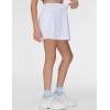 imageTHE GYM PEOPLE Girls Pleated Tennis Skirts 2 in 1 Kids Athletic Running Golf Skorts with Shorts PocketsWhite