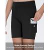 imageTHE GYM PEOPLE Girls Volleyball Shorts Kids High Waist Dance Workout Gymnastics Biker Athletic Shorts with PocketBlack