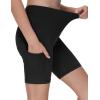 imageTHE GYM PEOPLE Girls Volleyball Shorts Kids High Waist Dance Workout Gymnastics Biker Athletic Shorts with PocketBlack