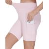 imageTHE GYM PEOPLE Girls Volleyball Shorts Kids High Waist Dance Workout Gymnastics Biker Athletic Shorts with PocketPink