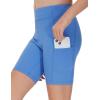 imageTHE GYM PEOPLE Girls Volleyball Shorts Kids High Waist Dance Workout Gymnastics Biker Athletic Shorts with PocketSea Blue