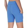 imageTHE GYM PEOPLE Girls Volleyball Shorts Kids High Waist Dance Workout Gymnastics Biker Athletic Shorts with PocketSea Blue