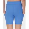 imageTHE GYM PEOPLE Girls Volleyball Shorts Kids High Waist Dance Workout Gymnastics Biker Athletic Shorts with PocketSea Blue
