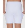 imageTHE GYM PEOPLE Girls Volleyball Shorts Kids High Waist Dance Workout Gymnastics Biker Athletic Shorts with PocketWhite