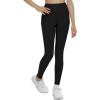 imageTHE GYM PEOPLE Girls Workout Leggings Kids High Waist Stretch Athletic Dance Yoga Pants with PocketsBlack