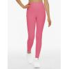 imageTHE GYM PEOPLE Girls Workout Leggings Kids High Waist Stretch Athletic Dance Yoga Pants with PocketsBright Pink