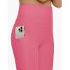 imageTHE GYM PEOPLE Girls Workout Leggings Kids High Waist Stretch Athletic Dance Yoga Pants with PocketsBright Pink