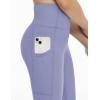 imageTHE GYM PEOPLE Girls Workout Leggings Kids High Waist Stretch Athletic Dance Yoga Pants with PocketsLavender Purple