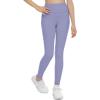 imageTHE GYM PEOPLE Girls Workout Leggings Kids High Waist Stretch Athletic Dance Yoga Pants with PocketsLavender Purple
