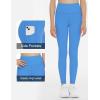 imageTHE GYM PEOPLE Girls Workout Leggings Kids High Waist Stretch Athletic Dance Yoga Pants with PocketsSea Blue
