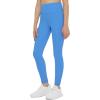 imageTHE GYM PEOPLE Girls Workout Leggings Kids High Waist Stretch Athletic Dance Yoga Pants with PocketsSea Blue