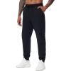imageTHE GYM PEOPLE Mens Drawstring Workout Joggers Pants Lightweight Tapered Running Lounge Sweatpants with PocketsBlack