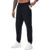 imageTHE GYM PEOPLE Mens Drawstring Workout Joggers Pants Lightweight Tapered Running Lounge Sweatpants with PocketsBlack