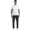 imageTHE GYM PEOPLE Mens Fleece Joggers Pants with Deep Pockets in Loosefit StyleFleece Lined Dark Grey
