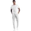 imageTHE GYM PEOPLE Mens Fleece Joggers Pants with Deep Pockets in Loosefit StyleFleece Lined Light Grey