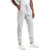 imageTHE GYM PEOPLE Mens Fleece Joggers Pants with Deep Pockets in Loosefit StyleUnlined Lightweight Basic Light Grey