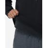 imageTHE GYM PEOPLE Mens Half Zip Fleece Pullover Sweatshirts Midweight Mock Neck Workout Sweat TopsBlack