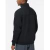 imageTHE GYM PEOPLE Mens Half Zip Fleece Pullover Sweatshirts Midweight Mock Neck Workout Sweat TopsBlack
