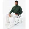 imageTHE GYM PEOPLE Mens Half Zip Fleece Pullover Sweatshirts Midweight Mock Neck Workout Sweat TopsGreen