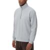 imageTHE GYM PEOPLE Mens Half Zip Fleece Pullover Sweatshirts Midweight Mock Neck Workout Sweat TopsGrey