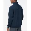 imageTHE GYM PEOPLE Mens Half Zip Fleece Pullover Sweatshirts Midweight Mock Neck Workout Sweat TopsNavy Blue