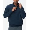 imageTHE GYM PEOPLE Mens Half Zip Fleece Pullover Sweatshirts Midweight Mock Neck Workout Sweat TopsNavy Blue