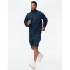 imageTHE GYM PEOPLE Mens Half Zip Fleece Pullover Sweatshirts Midweight Mock Neck Workout Sweat TopsNavy Blue