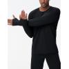 imageTHE GYM PEOPLE Mens Long Sleeve Workout Shirts Moisture Wicking Athletic Running Tee Tops with Thumb HolesBlack