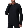 imageTHE GYM PEOPLE Mens Long Sleeve Workout Shirts Moisture Wicking Athletic Running Tee Tops with Thumb HolesBlack
