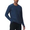imageTHE GYM PEOPLE Mens Long Sleeve Workout Shirts Moisture Wicking Athletic Running Tee Tops with Thumb HolesDark Blue Heather