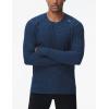 imageTHE GYM PEOPLE Mens Long Sleeve Workout Shirts Moisture Wicking Athletic Running Tee Tops with Thumb HolesDark Blue Heather