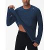 imageTHE GYM PEOPLE Mens Long Sleeve Workout Shirts Moisture Wicking Athletic Running Tee Tops with Thumb HolesDark Blue Heather
