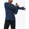 imageTHE GYM PEOPLE Mens Long Sleeve Workout Shirts Moisture Wicking Athletic Running Tee Tops with Thumb HolesDark Blue Heather
