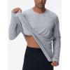 imageTHE GYM PEOPLE Mens Long Sleeve Workout Shirts Moisture Wicking Athletic Running Tee Tops with Thumb HolesLight Grey Heather