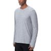 imageTHE GYM PEOPLE Mens Long Sleeve Workout Shirts Moisture Wicking Athletic Running Tee Tops with Thumb HolesLight Grey Heather
