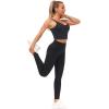 imageTHE GYM PEOPLE Tummy Control Workout Leggings with Pockets High Waist Athletic Yoga Pants for Women Running FitnessBlack