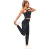 imageTHE GYM PEOPLE Tummy Control Workout Leggings with Pockets High Waist Athletic Yoga Pants for Women Running FitnessBlueDark GreyBlack