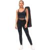 imageTHE GYM PEOPLE Tummy Control Workout Leggings with Pockets High Waist Athletic Yoga Pants for Women Running FitnessBlueDark GreyBlack